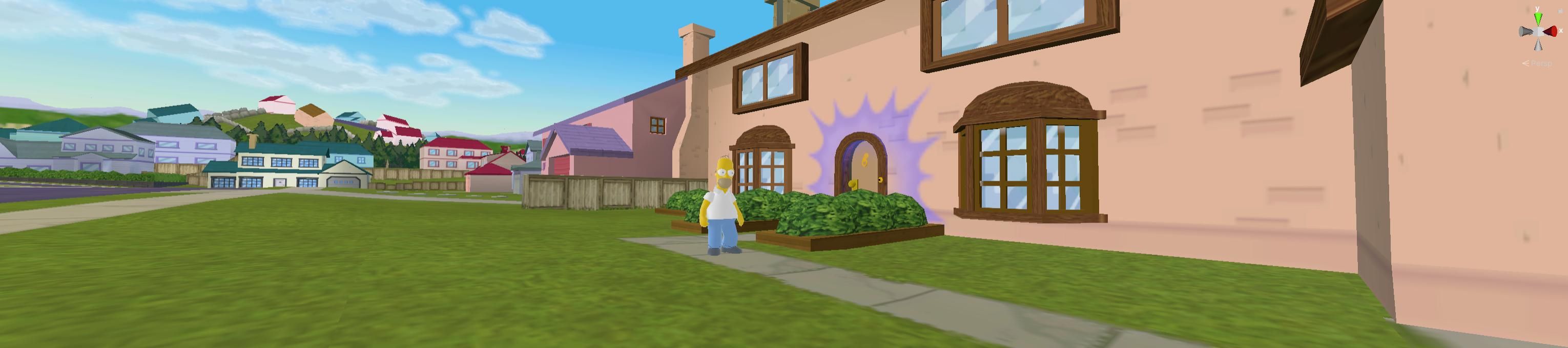 Homer in front of the Simpson's House.
